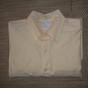 Brooks Brothers 17-35 Yellow Dress shirt